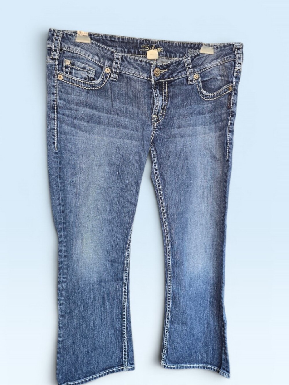 Silver Santorini Capri Jeans in Medium Wash Sz. 34/14